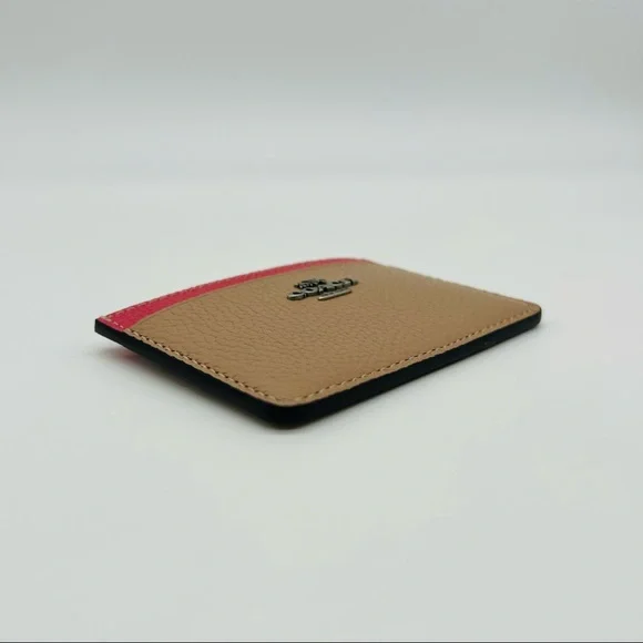 Coach Taupe Multi Color Card Case
